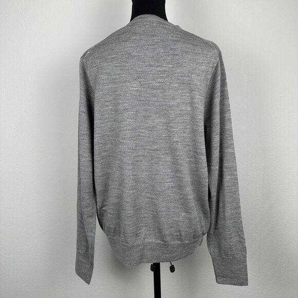 Muji Cardigan Womens Extra Large Grey 100% Wool Washable Japan Minimalist Casual - Picture 6 of 13